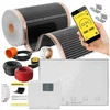 Devi Rinkinys IR Sidabrinis 160W 28m²,szer.50cm +Gemini Baltas (5904890245488)