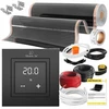 Devi Rinkinys IR Sidabrinis 160W 5m²,szer.100cm +Aries LCD Juodas (5905910412798)