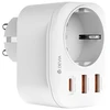 Devia maitinimo lizdo PD įkroviklis 20W 1x USB-C 2x USB 3A baltas