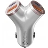 Devia automobilinis įkroviklis Extreme Metal PD 48W 2x USB 2x USB-C sidabrinis