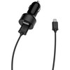 Devia Smart Series Premium automobilinis įkroviklis 2 x USB 2.4A + Micro USB laidas 1m Juodas