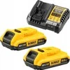 De Walt Akumuliatorius DeWalt DCB1104D2-QW; 18 V; 2,0 Ah; Li-ion; 2 vnt. + pakrovėjas