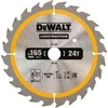 Pjovimo diskas medienai DeWalt; 165x1,86x20,0 mm; Z24; 20°