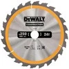 Pjovimo diskas medienai DeWalt; 250x3x30,0 mm; Z24; 10°