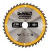 Pjovimo diskas medienai DeWalt; 216x2,6x30,0 mm; Z40; -5°