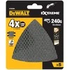 rinkinyje 5 vnt. DELTA trikampiai šlifavimo tinkleliai medienai, metalui, PVC, granuliuoti 240, 93x93x93mm, DeWalt [DTM3095-QZ]