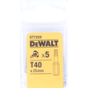 rinkinys 5 vnt 1/4" antgaliai Torx varžtams, dydis TX40/25mm, DeWalt [DT7259-QZ].
