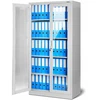 Diablo Chairs Aktenschrank Büroschrank Vitrinenschrank AMELIA, 900 x 1850 x 400 mm, grau
