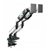 Laikiklis Diablo Chairs Diablo RGB X-Arm Dual 35″ Dual Monitorius Mount baltos spalvos ir juodos spalvos