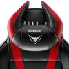 Diablo Chairs Diablo Diablo X-Horn galvos atramos pagalvė su asmeniniais siuvinėjimais, juoda ir raudona