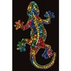DIAMOND DOTZ deimantinis siuvinėjimas Diamond Dotz Gekko paua driežas 29x43cm DDK6002