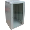 Digitus 19" 18U prie sienos montuojama tinklo spintelė 600x600, stiklinės durys, pilka, sekcijinė, surinkta, 60kg