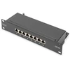 DIGITUS CAT 6A, E klasės komutacinė panelė, ekranuota, juoda