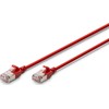 Digitus CAT 6A klasa Ea, F/FTP, skrętka patch, Cu, LSZH, AWG 32/7, ilgis: 5 m, raudona