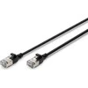 Digitus CAT 6A klasa Ea, F/FTP, skrętka patch, Cu, LSZH, AWG 32/7, ilgis: 1 m, juoda