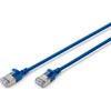 Digitus CAT 6A klasa Ea, F/FTP, skrętka patch, Cu, LSZH, AWG 32/7, ilgis: 0,3 m, mėlyna