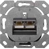 Digitus CAT 6A klasės EA tinklo lizdas, ekranuotas, 2xRJ45, LSA grynas baltas, įleidžiamas, montuojamas horizontaliai. | CAT 6A klasės EA tinklo lizdas, ekranuotas