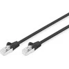 „Digitus CAT6 RJ45“ pataisos kabelis, 10,0 m, S-FTP AWG 27/7 LSZH, juodos spalvos