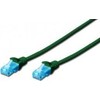 Assmann Electronic DIGITUS CAT 5e U-UTP jungiamasis kabelis PVC AWG 26/7 ilgis 15m spalvotas žalias