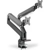 Assmann Electronic DIGITUS dvigubos dujinės spyruoklės Monitorius stalinis laikiklis 2x 35 colių 2x15 kg max juodas
