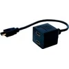 Assmann Electronic DIGITUS HDMI Y skirstytuvo kabelis tipas A -2xtipas A M/F 0,2m pasyvus Full HD auksinis bl
