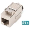 Digitus CAT 8.1 Keystone modulis, ekranuotas, įrankiams nereikalingas montavimo lizdas - 24 vnt.
