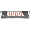 DIGITUS Cat.6A Slim Patch Panel, gesch.,8-Port, 0,5 HE, 10