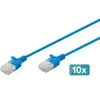 Digitus Patchcord Slim Cat.6 U/UTP LSZH 0.5m mėlyna 10 vnt. (DK-1618-005S-B-10)