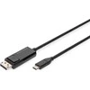 Assmann Electronic DIGITUS USB Type-C į DisplayPort dvikryptis maks. Rezoliucija 8K 30Hz ilgiai 2m Juodas