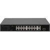 Šakotuvas Digitus | 16 prievadų greito Ethernet PoE komutatorius | DN-95355 | Nevaldomas | Montuojamas į stelažą | 10/100 Mbps (RJ-45) jungčių kiekis: 16 | SFP jungčių kiekis: 1