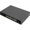 Šakotuvas Digitus | 16 prievadų greito Ethernet PoE komutatorius | DN-95355 | Nevaldomas | Montuojamas į stelažą | 10/100 Mbps (RJ-45) jungčių kiekis: 16 | SFP jungčių kiekis: 1