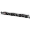 DIGITUS PDU 1U 8xCEE7/5 Ausgnge 230V/16A juodas