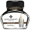 Diplomat rašalas amžiniems rašikliams DIPLOMAT, kalmaruose, 30 ml, juodos sepijos