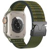Beline Woven Nylon Diagonal Style Parachute apyrankė skirta Apple Watch 42/44/45/49mm žalios spalvos