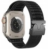 Beline Woven Nylon Diagonal Style Parachute apyrankė skirta Apple Watch 38/40/41mm juodos spalvos