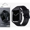 UNIQ apyrankė Monos 2in1 Apple Watch Strap+ Case Series 4/5/6/7/8/9/SE/SE2 44/45mm. juodos spalvos