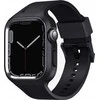 UNIQ apyrankė Monos 2in1 Apple Watch Strap+ Case Series 4/5/6/7/8/9/SE/SE2 44/45mm. juodos spalvos