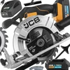 diskinis pjūklas JCB pjūklas zagłębiarka akumuliatorinė 18V 165mm (kpl.: akumulator 2Ah, kroviklis, torba)