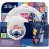 Disney Stitch - 5 dalių mikrobangų krosnelei tinkamas indų rinkinys iš Palms kolekcijos (lėkštė, dubuo, puodelis, šakutė, arbatinis šaukštelis)