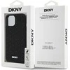 DKNY DKHCP15M3DRPWK Apple iPhone 15 Plus 14 Plus 6.7″ juodos spalvos kietas dėklas 3D Rubber Repeat Pattern