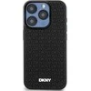 DKNY DKHCP15S3DRPWK Apple iPhone 15 14 13 6.1″ juodos spalvos kietas dėklas 3D Rubber Repeat Pattern
