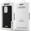 DKNY DKHCP15X3DRPWK Apple iPhone 15 Pro Max 6.7″ juodos spalvos kietas dėklas 3D Rubber Repeat Pattern