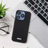 DKNY DKHCP15X3DRPWK iPhone 15 Pro Max 6.7″ juodos spalvos kietas dėklas 3D Rubber Repeat Pattern
