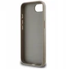 Dėklas DKNY Repeat Texture Pattern su toniniu dryžiuku Apple iPhone 16e smėlio spalvos