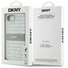 Dėklas DKNY Repeat Texture Pattern su toniniu dryžiuku Apple iPhone 16e smėlio spalvos
