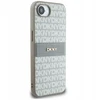 Dėklas DKNY Repeat Texture Pattern with Tonal Stripe Apple iPhone 16e / 17e smėlio spalvos