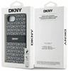 Dėklas DKNY Repeat Texture Pattern with Tonal Stripe for Apple iPhone 16e juodos spalvos