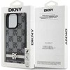 Apple iPhone 15 Pro DKNY odinis dėklas Checkered Mono Pattern & Printed Stripes (DKHCP15LPCPTSSK) juodos spalvos