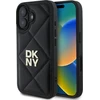 Dėklas DKNY DKHCP16LPQDSLK Apple iPhone 16 Pro 6.3″ juodos spalvos Quilted Stack Logo