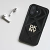 Dėklas DKNY DKHCP16LPQDSLK Apple iPhone 16 Pro 6.3″ juodos spalvos Quilted Stack Logo